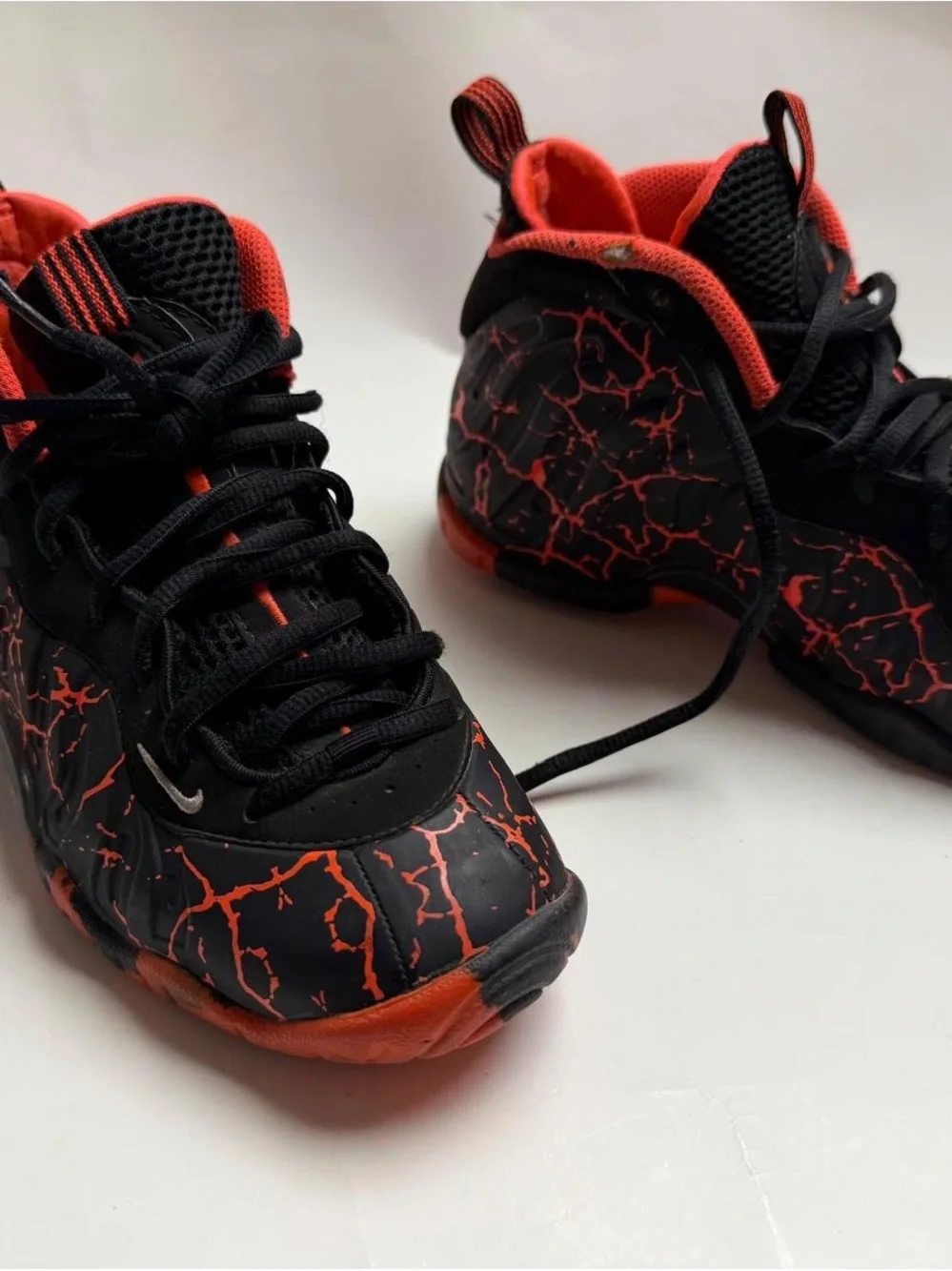 Nike little posite one Black & Orange Athletic Sneakers shoes size 4y